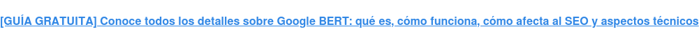 [GUÍA GRATUITA] Conoce todos los detalles sobre Google BERT: qué es, cómo  funciona, cómo afecta al SEO y aspectos técnicos
