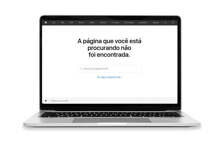 O que é o erro 404 exemplo Apple