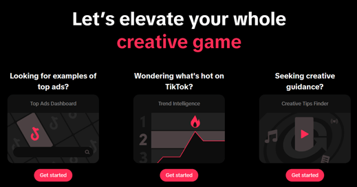 tiktok creative center home