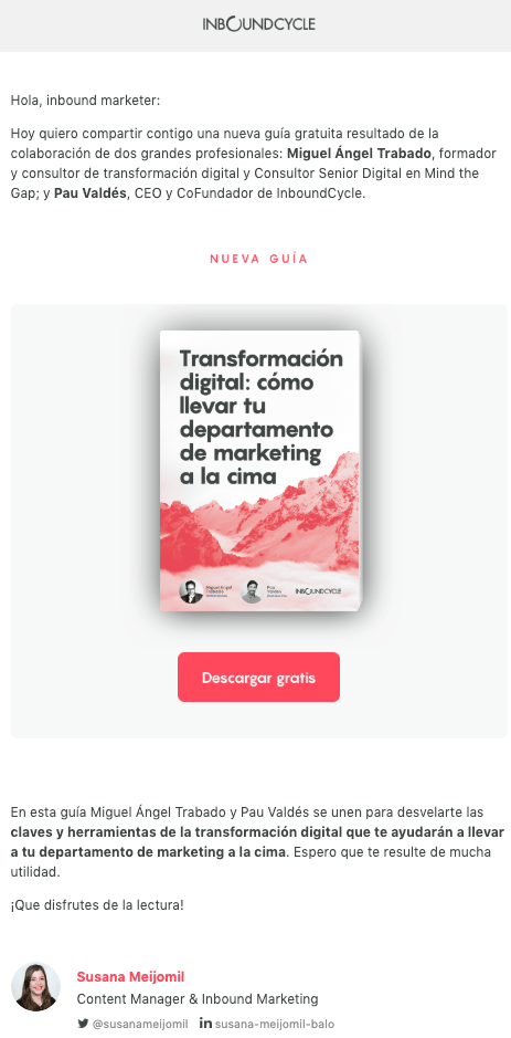 trafico web launch email