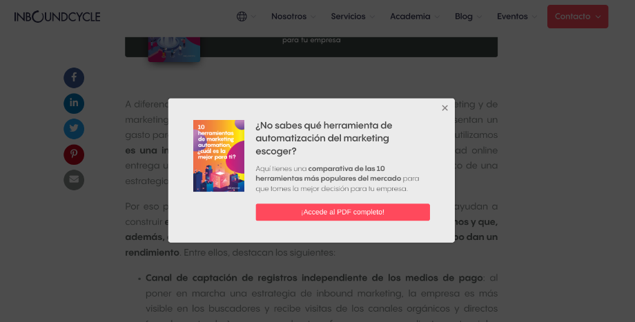usabilidad web pop up